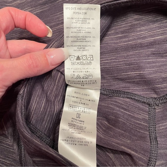 Patagonia Worn Wear W's Centered Crops Space Dye Forge Grey Size S - Picture 7 of 8